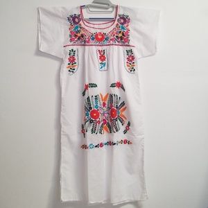 Embroidered Mexican huipil